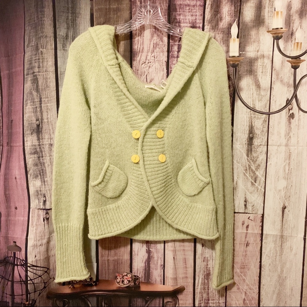 Anthropologie-Sleeping On Snow Wool Blend Cardigan